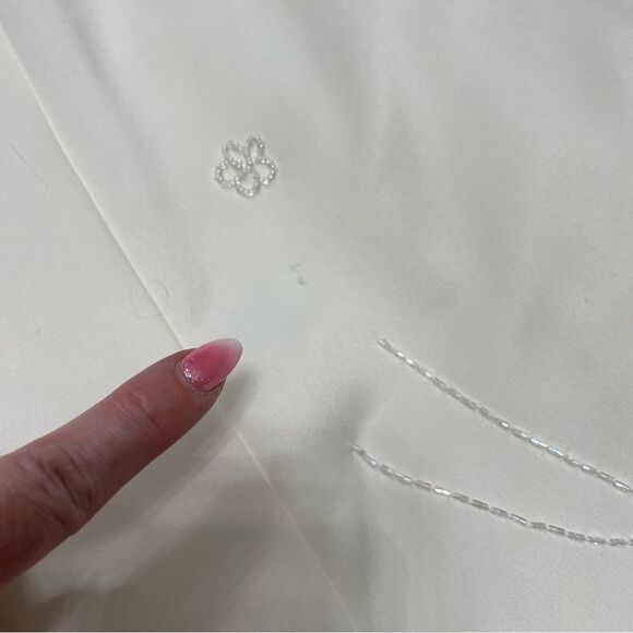 Niki by Niki Livas Strapless Formal Floor Length Dress Off White Size 10 - Picture 12 of 16